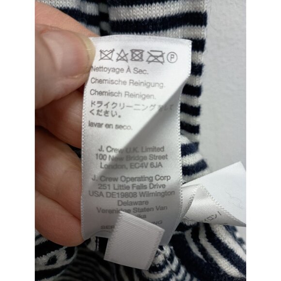 Madewell Womens Wool Blend Sweater Small Black White Mock Neck Pullover Preppy - Picture 6 of 8